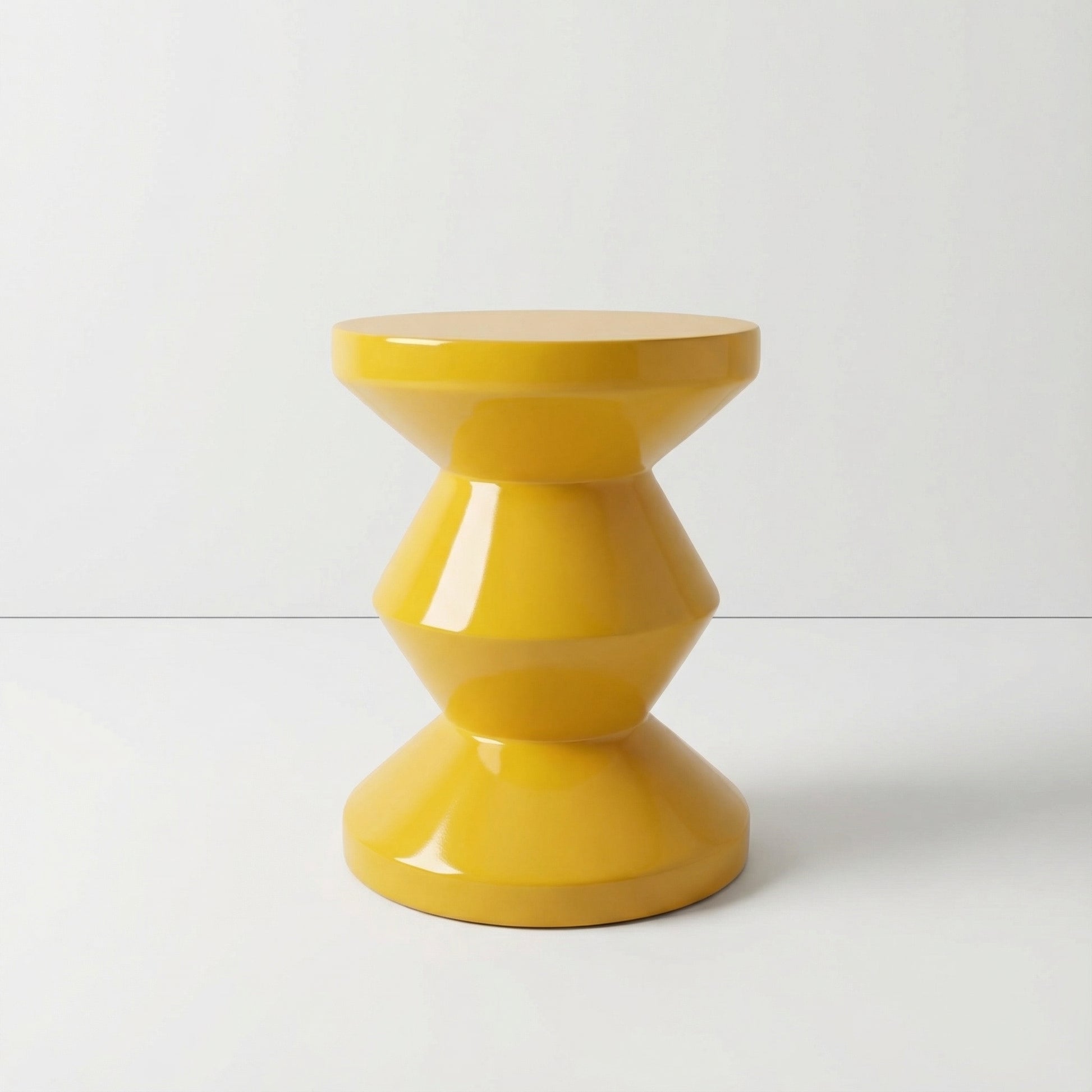 Yellow Hourglass Stool