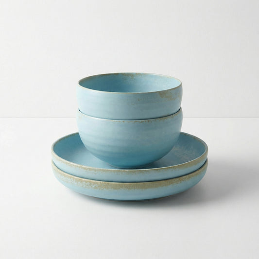 Blue Ceramic Dinner Set