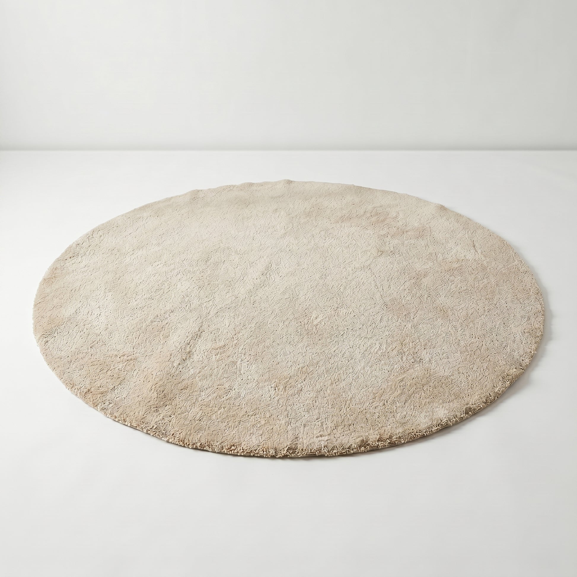 Large Neutral Round Rug