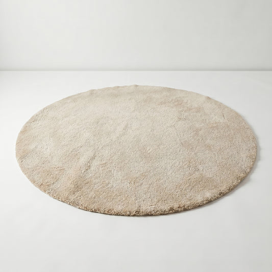 Large Neutral Round Rug