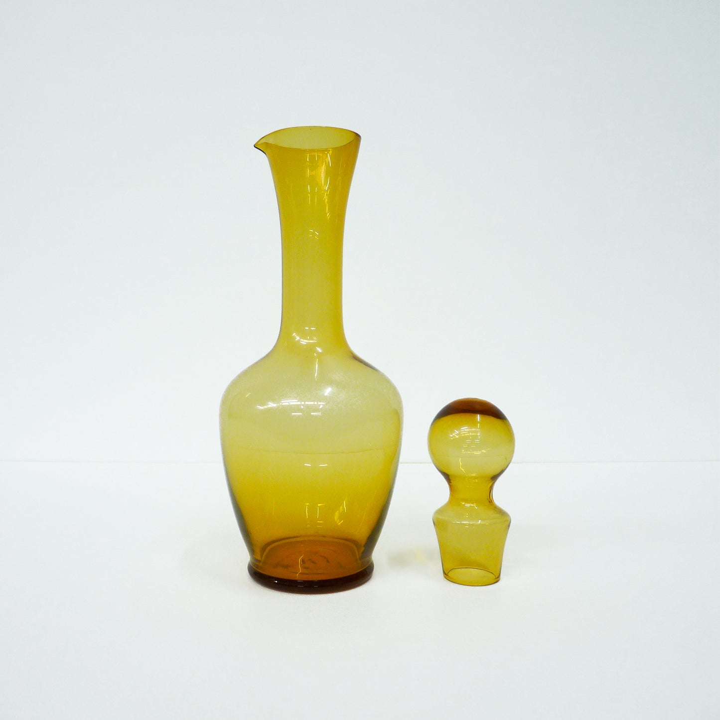 Amber Glass Retro Decanter