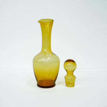 Amber Glass Retro Decanter