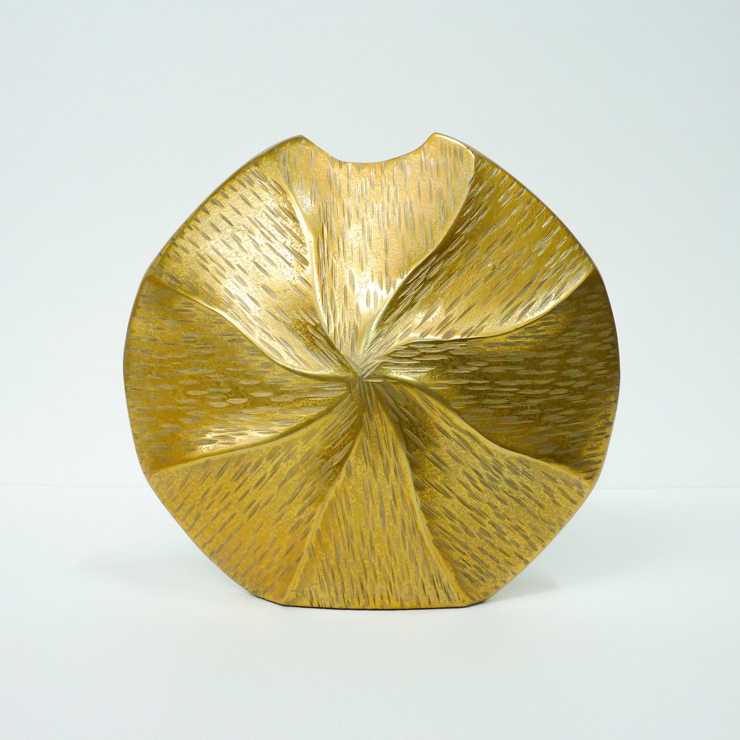 Thin Gold Oval Vase