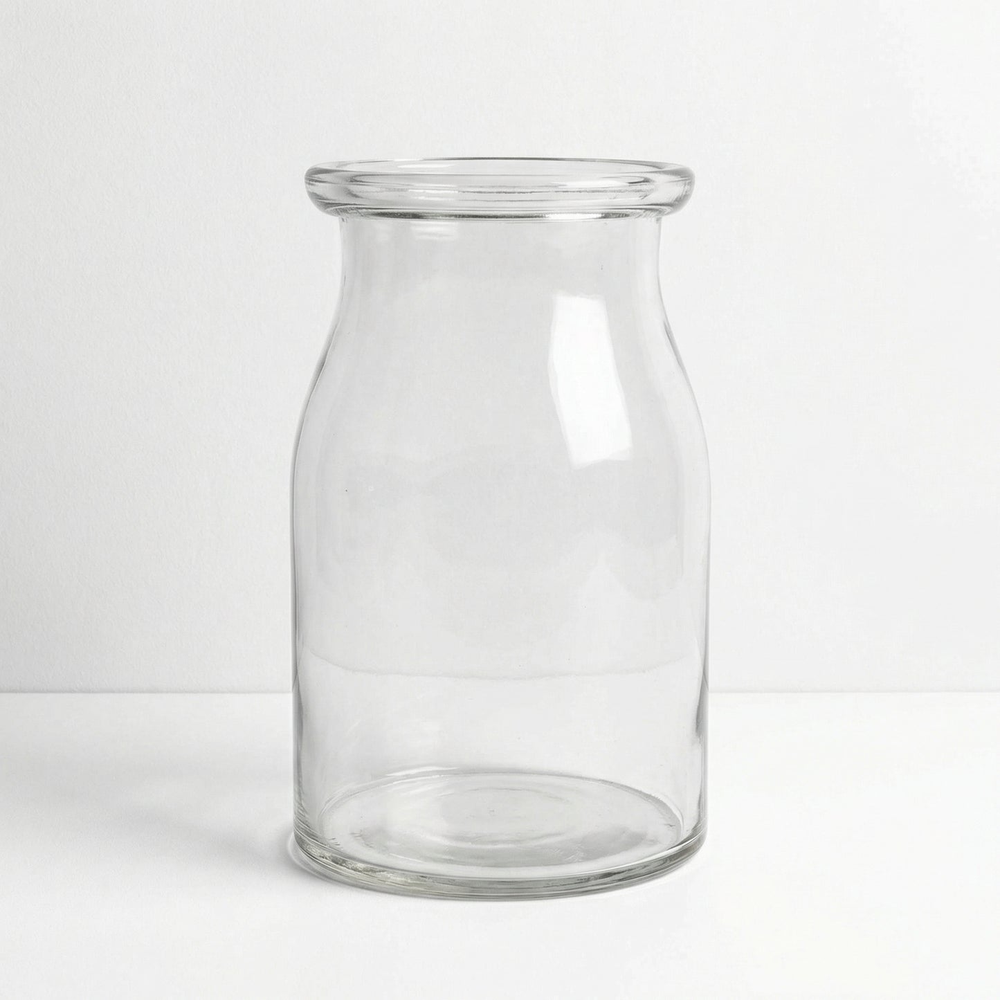Wide Neck Glass Vase