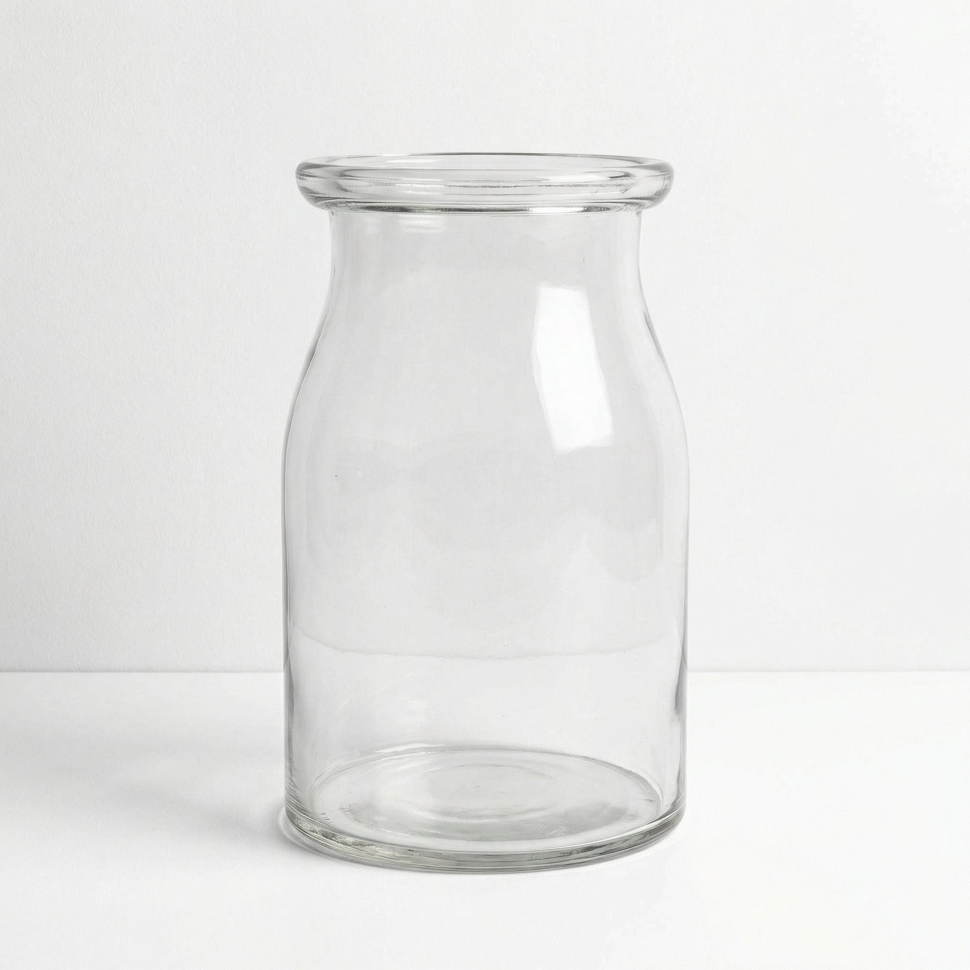Wide Neck Glass Vase