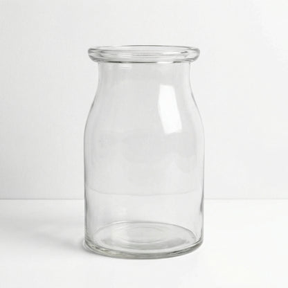 Wide Neck Glass Vase