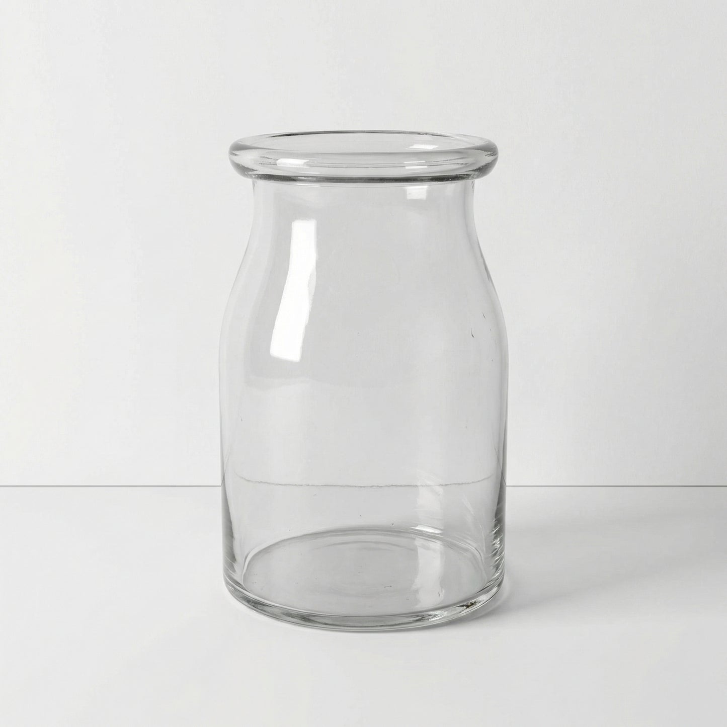 Wide Neck Glass Vase