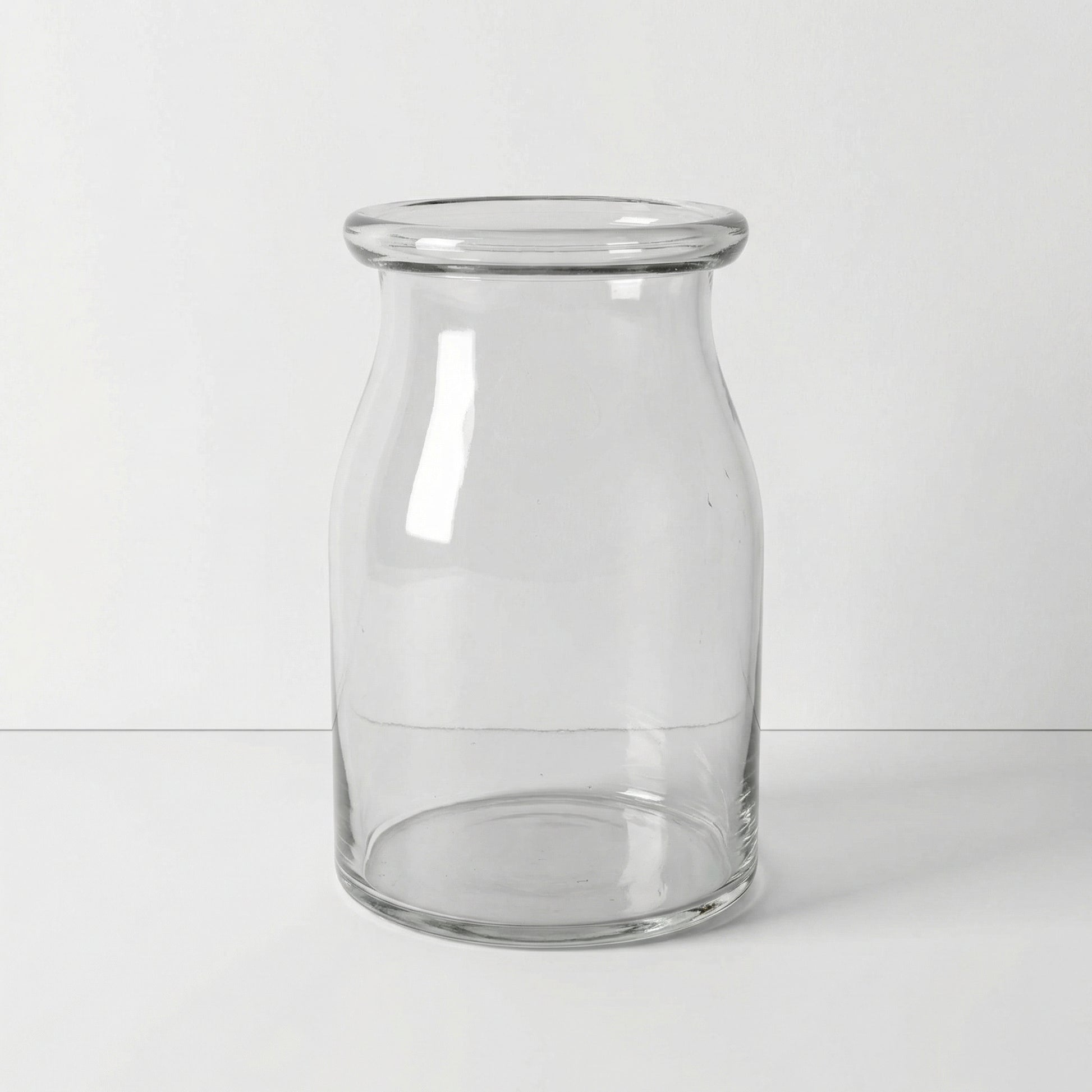 Wide Neck Glass Vase