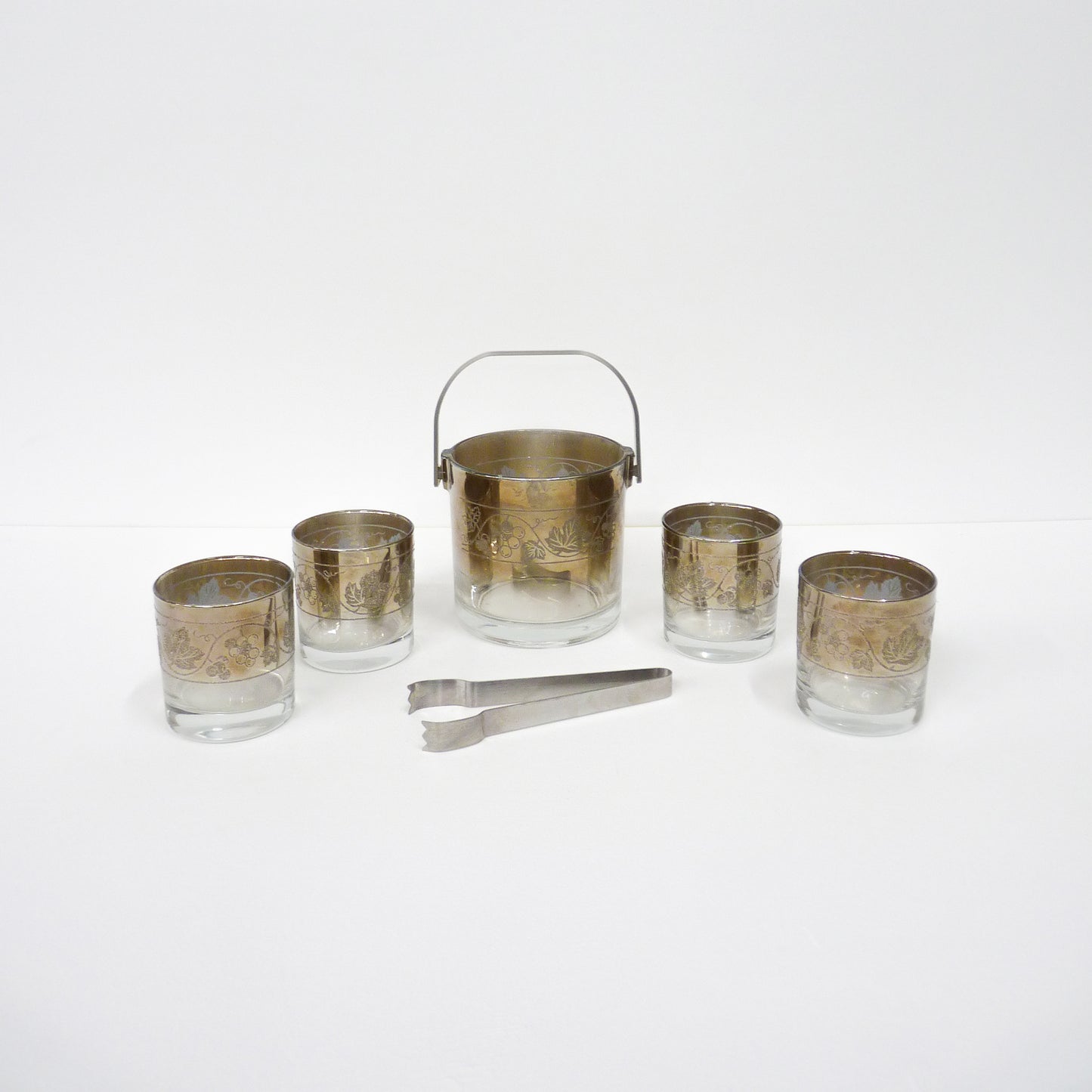 Smokey Glass Tumbler & Ice Bucket