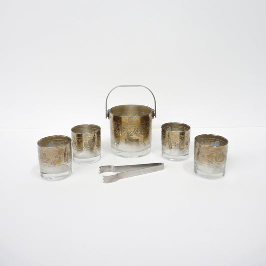Smokey Glass Tumbler & Ice Bucket