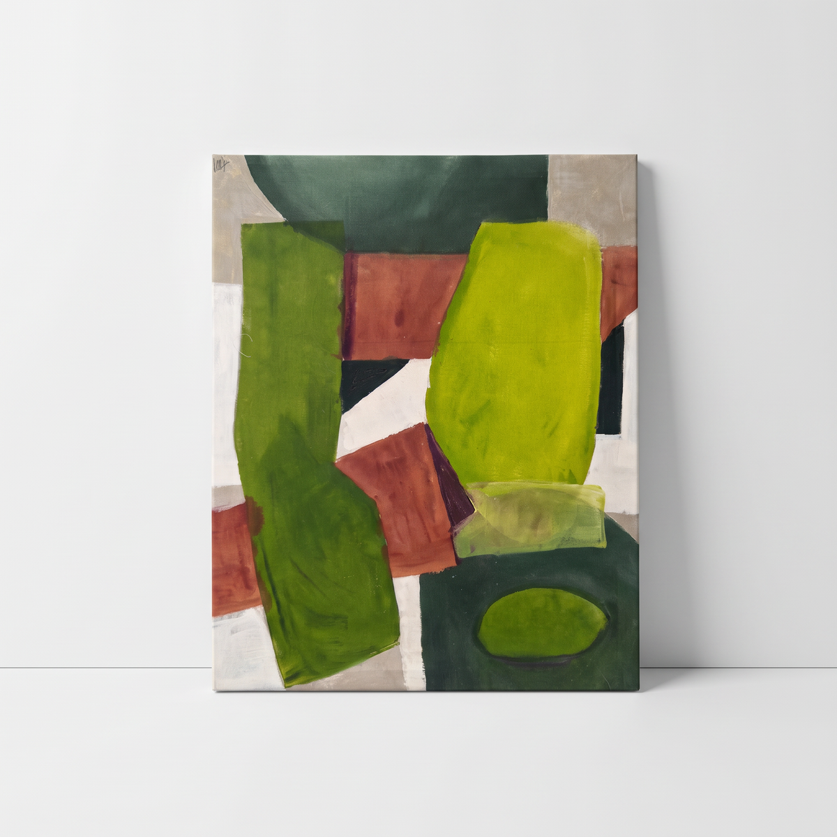 Abstract Green Canvas