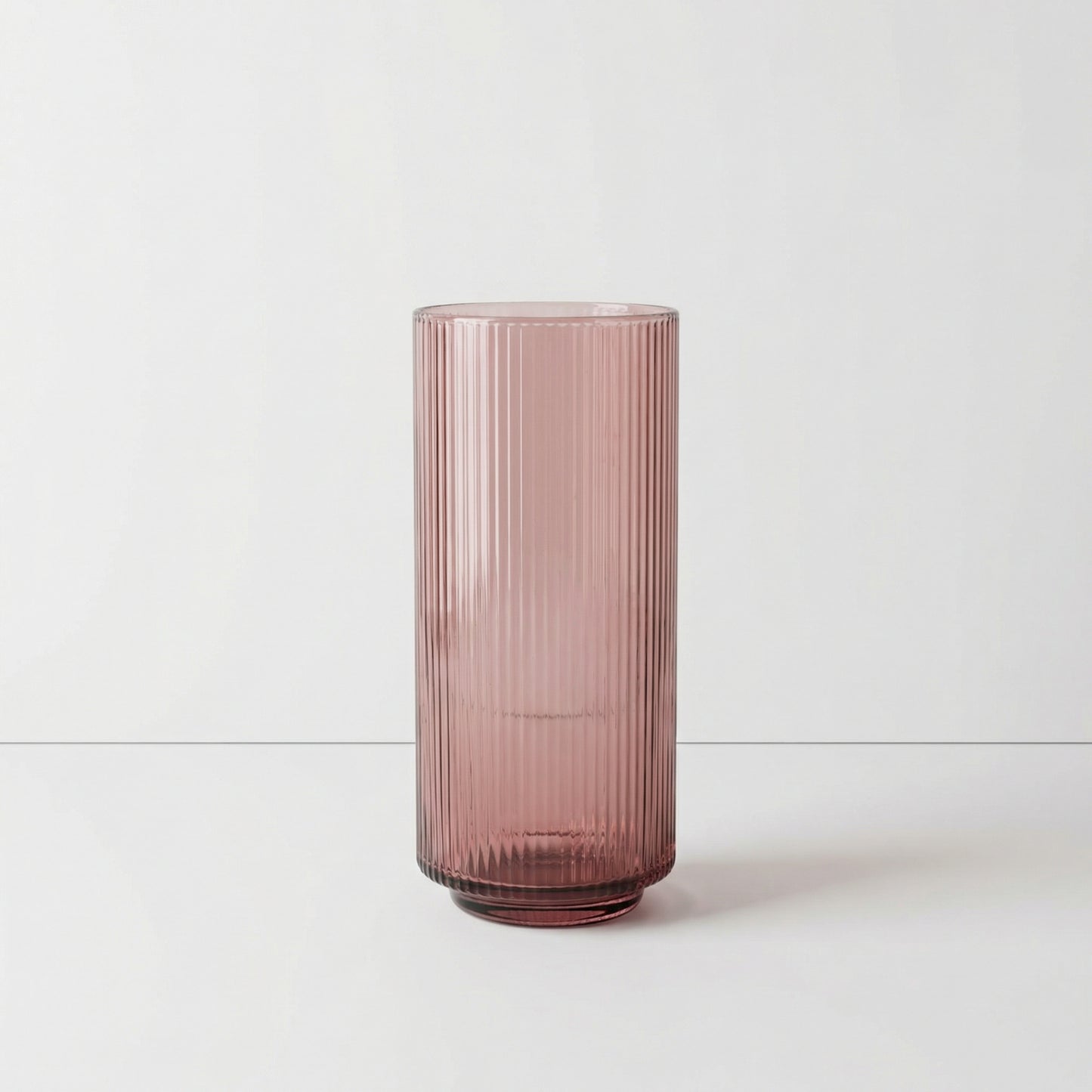 Ribbed Pink Vase