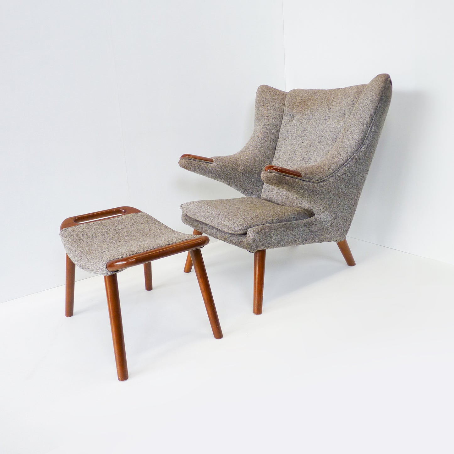 Grey Wingback Armchair