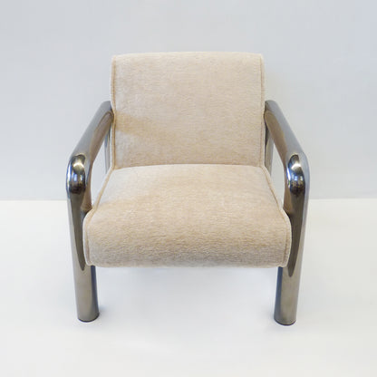 Modern Chrome Arm Chair