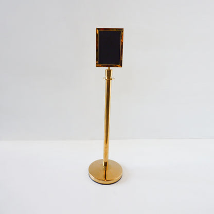 Gold Bollard With Signage