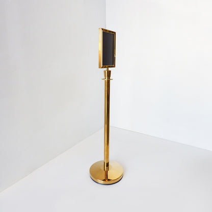 Gold Bollard With Signage