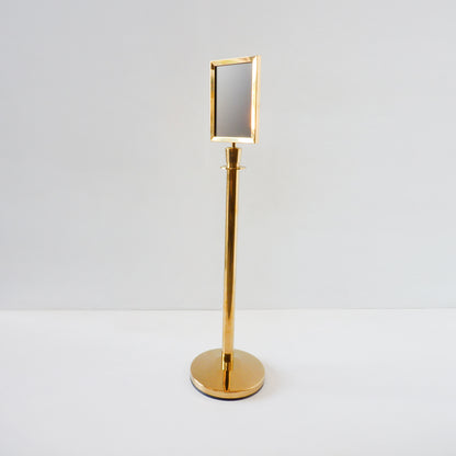 Gold Bollard With Signage