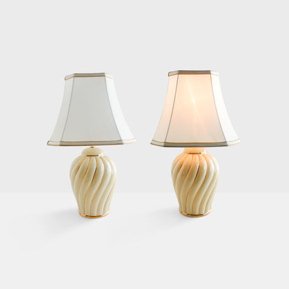 Cream & Gold Ceramic Lamp