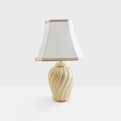 Cream & Gold Ceramic Lamp