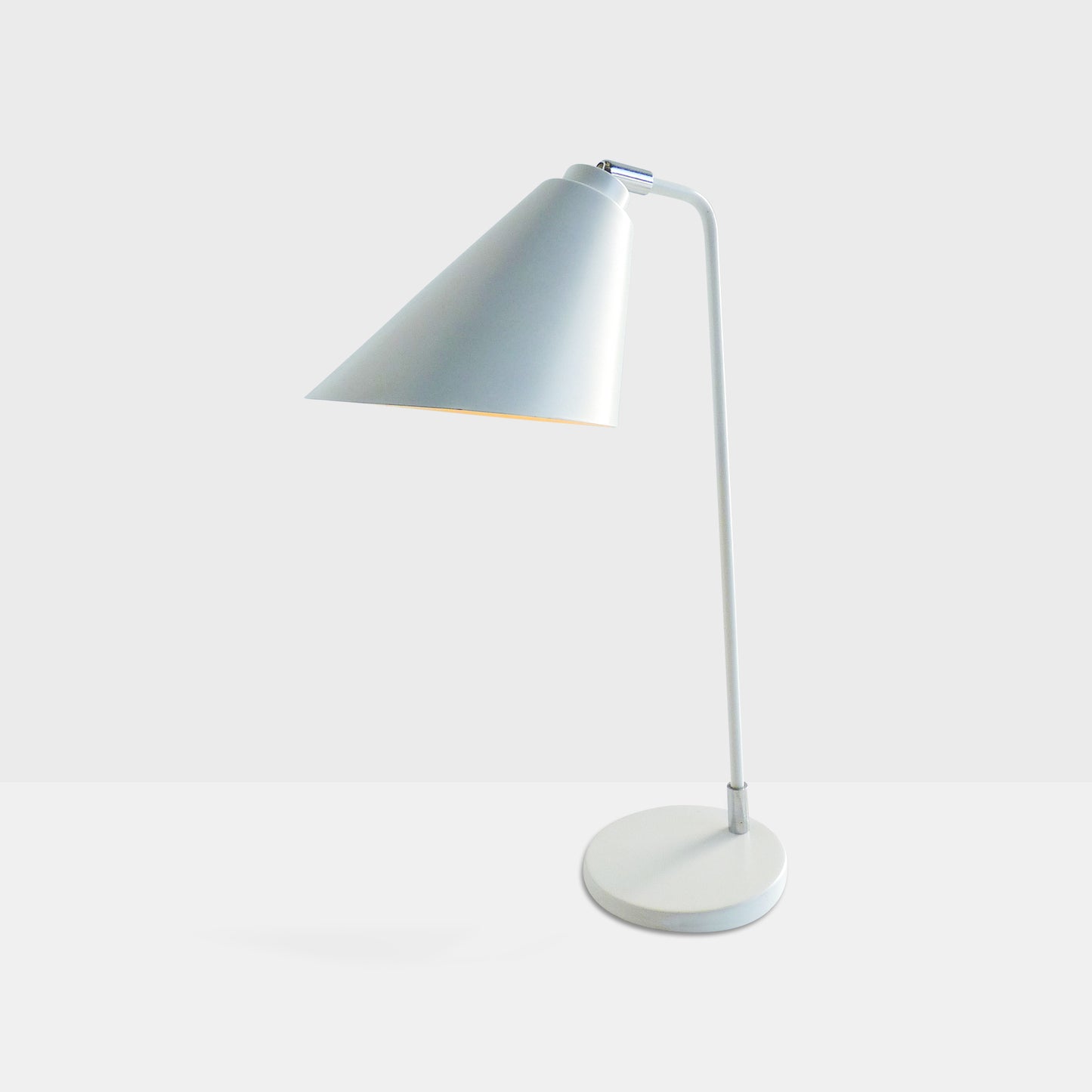 Off-White Metal Desk Lamp