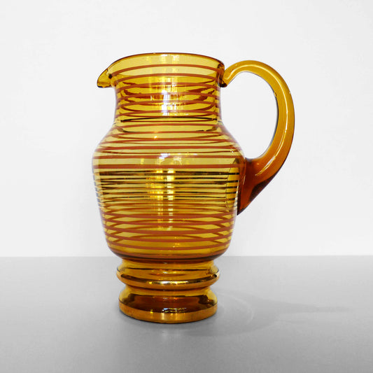 Vintage Glass Amber Jug