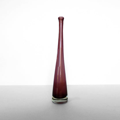 Purple Glass Flute Vase