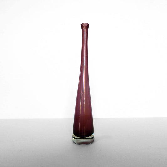 Purple Glass Flute Vase
