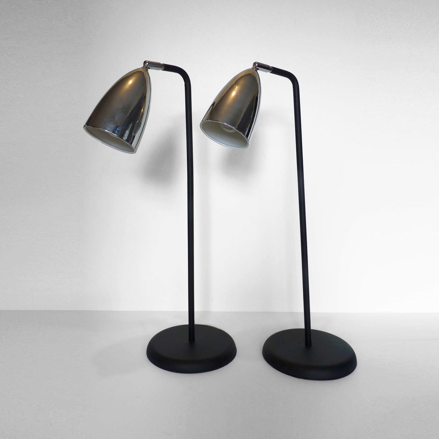 Chrome Bedside Lamp Set