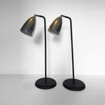Chrome Bedside Lamp Set