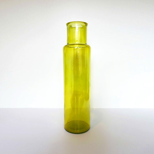 Tall Yellow Glass Vase