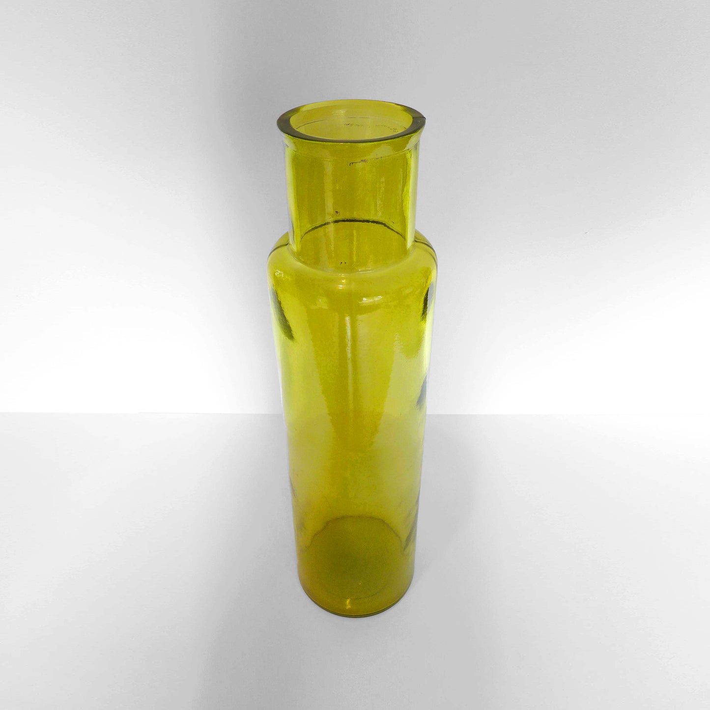 Tall Yellow Glass Vase
