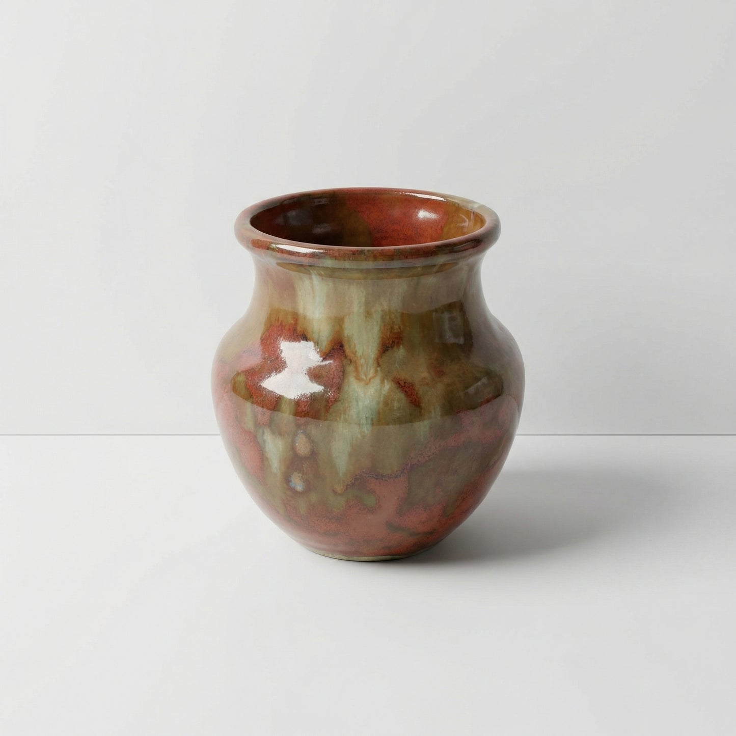 Earthy Glazed Ceramic Vase