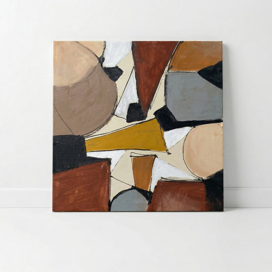 Large Geometric Abstract Canvas