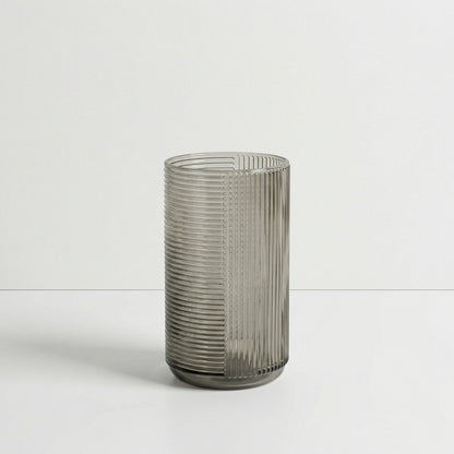 Ribbed Smoke Glass