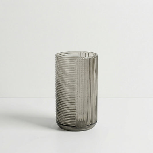 Ribbed Smoke Glass