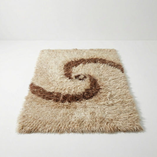 Retro Shaggy Swirl Rug