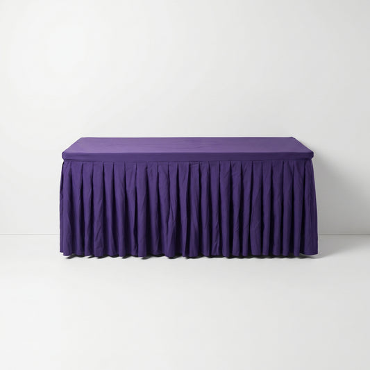 Purple Skirted Table
