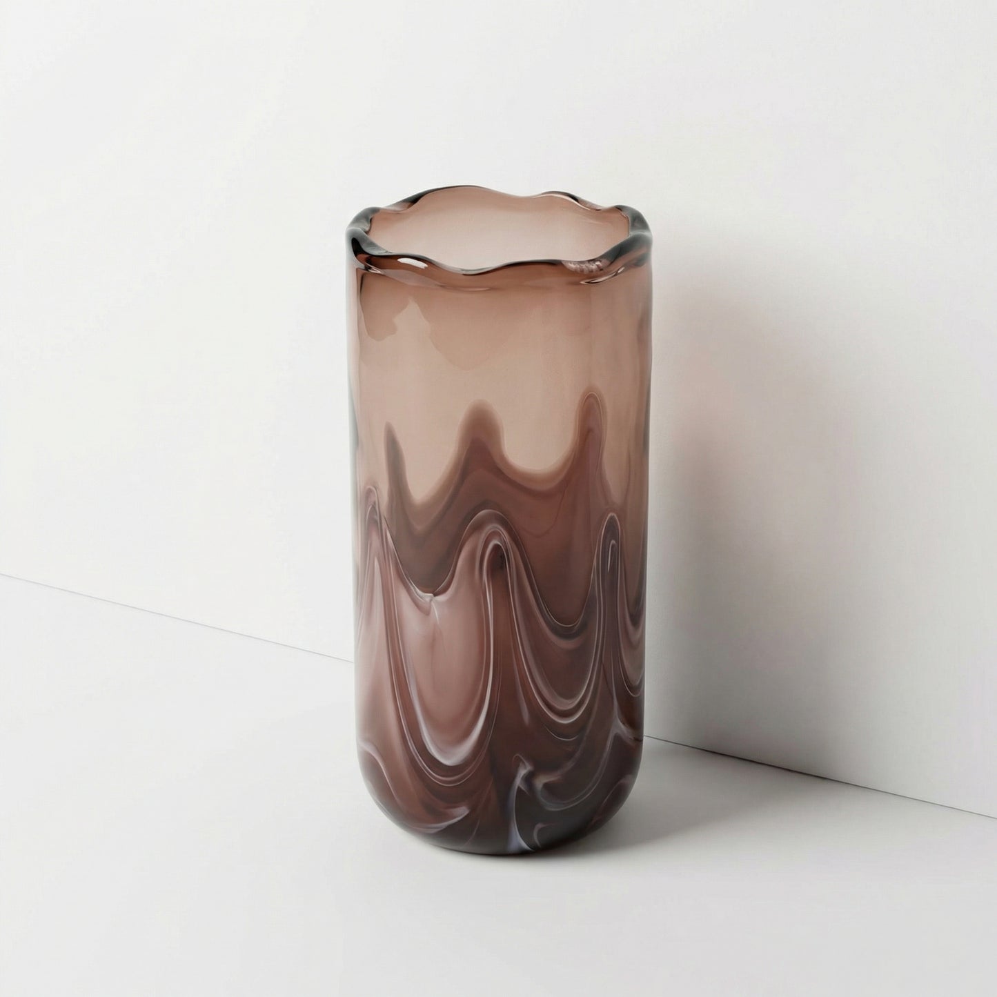 Purple Swirl Glass Vase