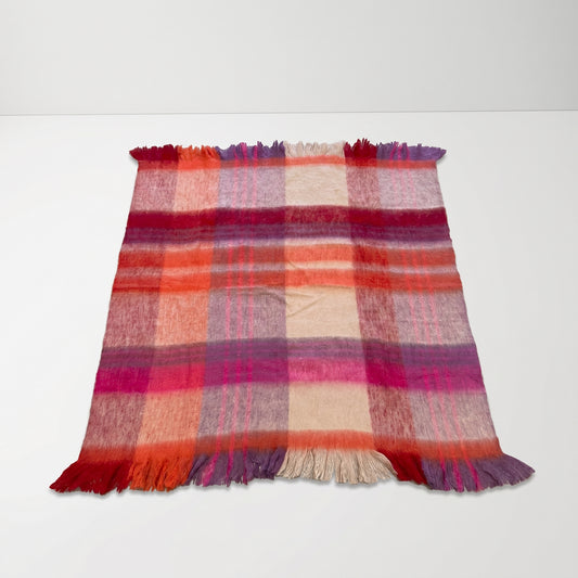 Mohair Checkered Throw