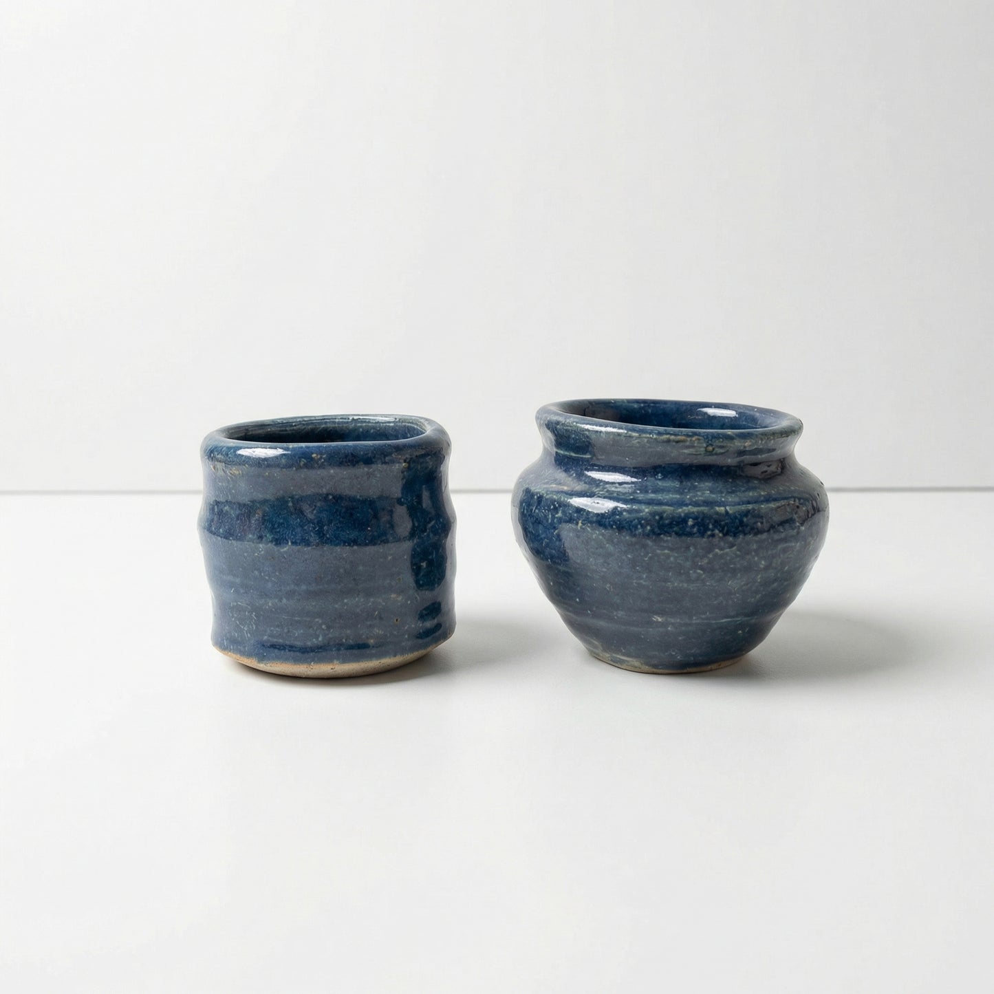 Small Blue Ceramic Pots