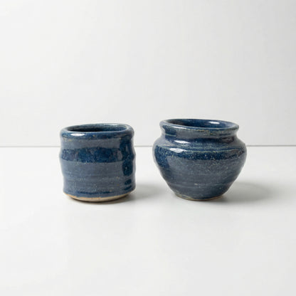 Small Blue Ceramic Pots