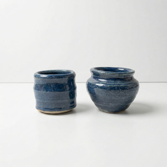 Small Blue Ceramic Pots