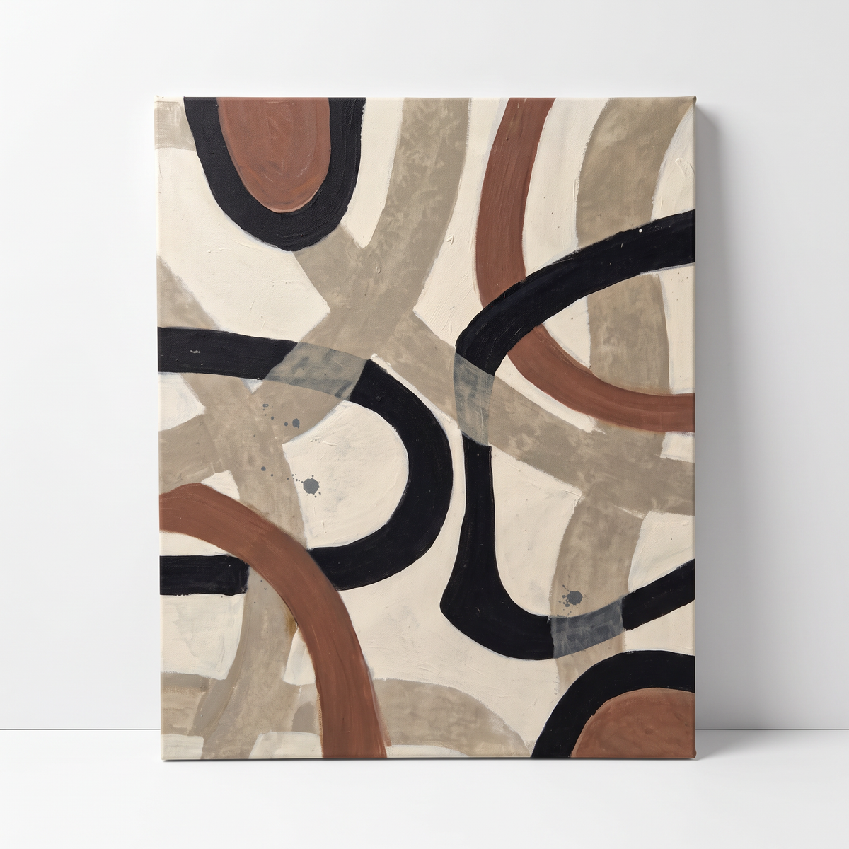 Abstract Earth Tone Canvas