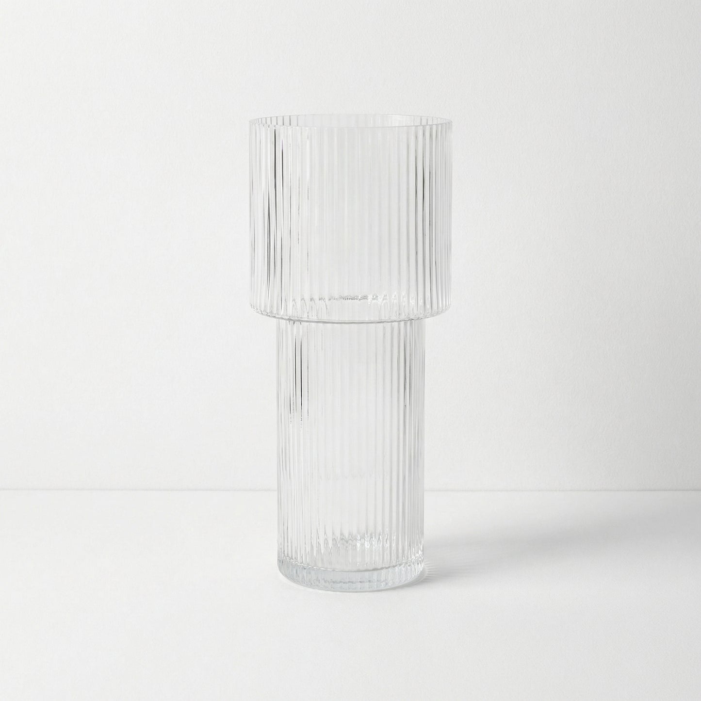 Ribbed Glass Vase