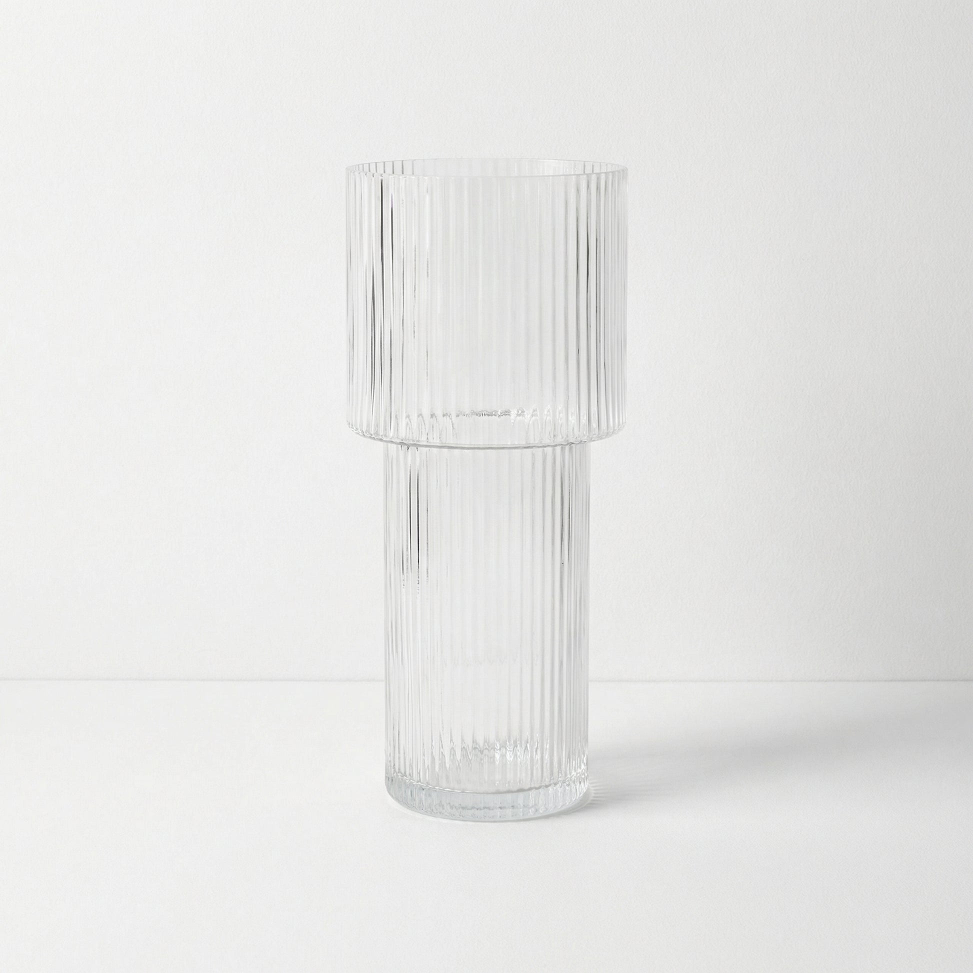 Ribbed Glass Vase