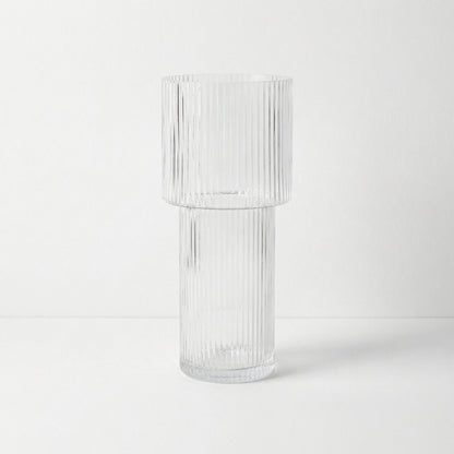Ribbed Glass Vase