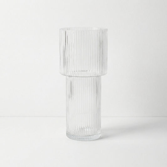 Ribbed Glass Vase