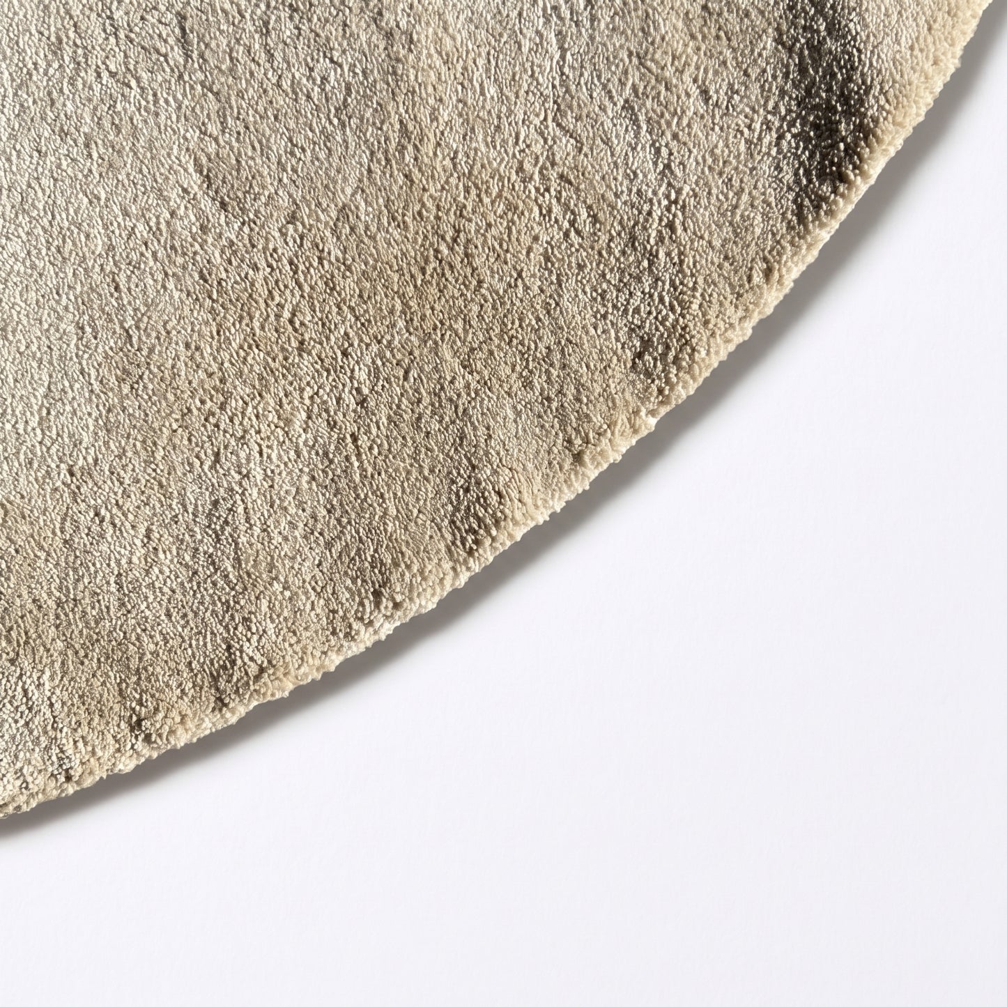 Round Cream Shaggy Rug