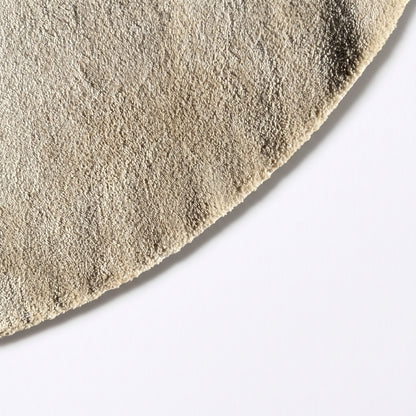 Round Cream Shaggy Rug