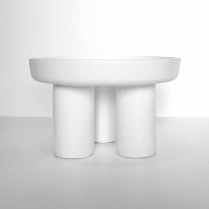 White Tripod Fruit Bowl